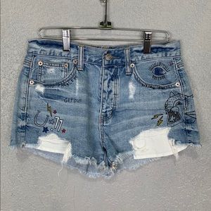 American Eagle vintage hi rise festival shorts